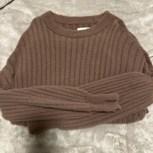 Aerie Buttercream Brown Pullover Sweater Sz XS